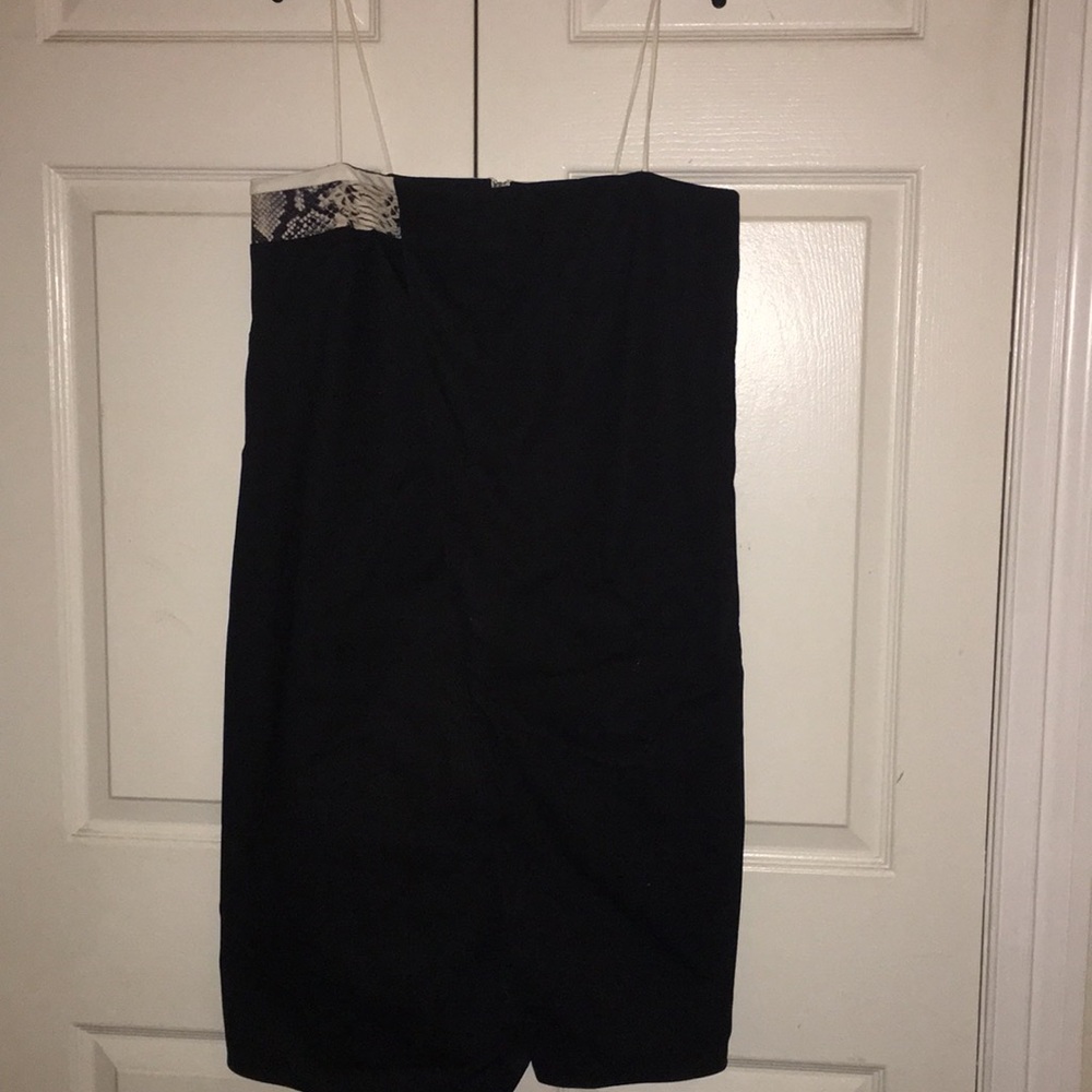 Helmut Lang Poplin Short Shift Dress Python Trim - image 3